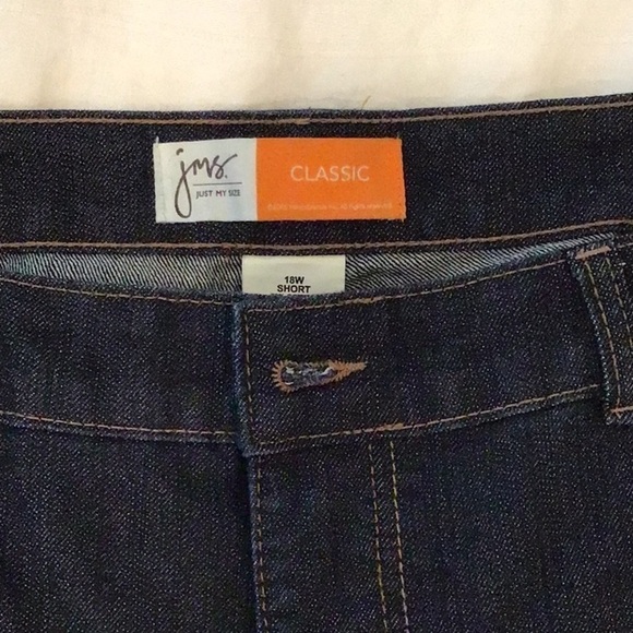 JMS Just My Size Classic Denim Jeans Size 18W Short - Picture 3 of 4